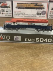 KATO N-SCALE SD40-2 SNOOT #760 BRITISH COLUMBIA RAILWAY-BC RAIL Custom LNIB