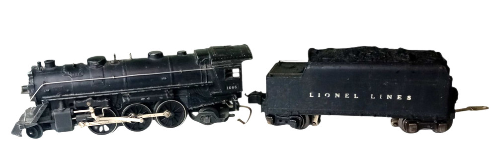 LIONEL 1666 O O27 2-6-2 Heavy Metal Diecast Steam Locomotive and Tender USA