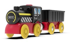 Battery Operated Locomotive Train, 1.8 x 3.8 x 11 inches, Black & Red