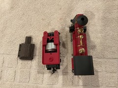AHM J.W. Bowker V. & T. R. R. Red Model Train Locomotive and Tender B23