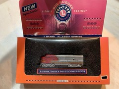 LIONEL DIE CAST SANTA FE WARBONNET F3 DIESEL ENGINE 1:120 SCALE DISPLAY TRAIN
