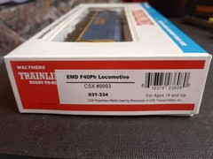 WALTHERS TRAINLINE EMD F40Ph CSX #9993 HO SCALE LOCOMOTIVE MINT CONDITION