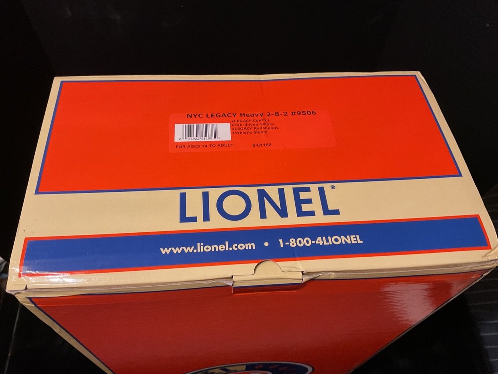 Lionel LEGACY 6-81188 NYC 2-8-2 Heavy #9506 Steam Train Engine !BOX ONLY!