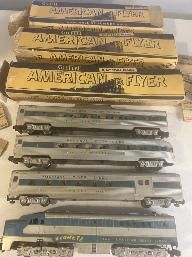 American Flyer Comet Passenger Set-466, 960, 962, 963. Loco Serviced,Runs Great.