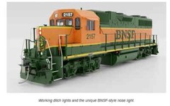 Rapido ~ HO Scale ~ EMD GP38 Low Nose ~ Standard DC ~ BNSF #2172 ~ 38036