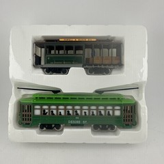 2 HO Scale Train Classic Streetcars Powell & Mason #4 & Desire Street #463 NIB