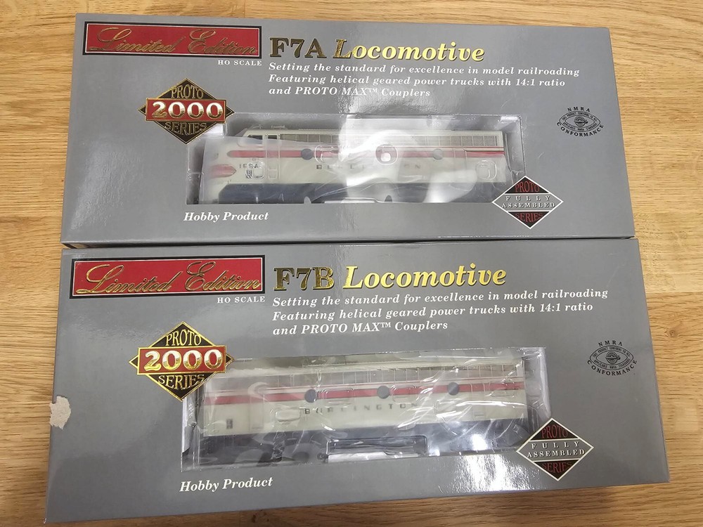 Walthers Proto 2000 F7A-B CB&Q Locomotive Set 920-40610 169-B – HO Scale