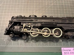 American Flyer S Train 322 Hudson Locomotive Engine & Diecast Tender RUNS SMOKES