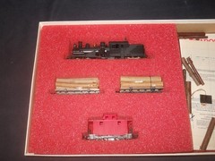 HO Con-Cor/Rivarossi Log Train, Heisler, 2 Log Cars & Bobber Cab Tested and Runs