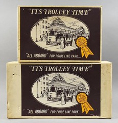 2 Vintage 1970s Pride Line Standard Gauge Ltd Electric Rapid Transit Trolleys~NM
