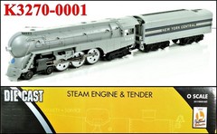 K-Line K3270-0001 New York Central 20th Century Ltd. Hudson TMCC/RS LN/w/Box