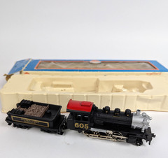 Vtg Model Power Rare 6720 HO Scale 2-6-0 Steam Locomotive & Tender AT & SF