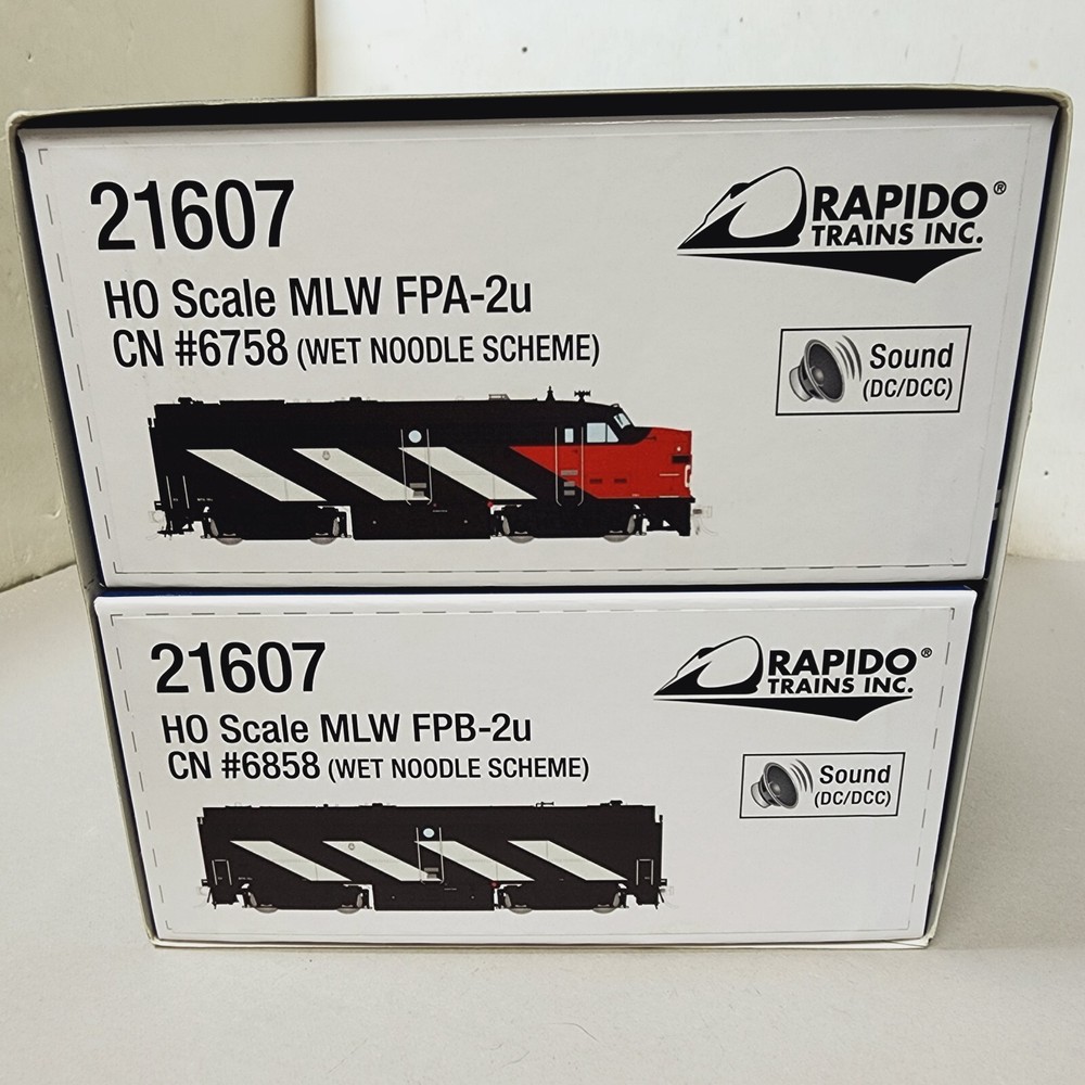 RAPIDO 21607 HO CANADIAN NATIONAL MLW FPA-2u FPB-2u 6758/6858 DCC ESU Lok Sound