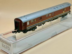 RARE NIB Vintage Fleischmann Piccolo 8670 Post Mail Passenger Baggage Car SJ 454