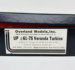 Overland Diamond HO UP Veranda Turbine w/ GP9 Round Tender DCC & Sound OMI-5859