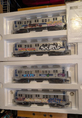 MTH Railing 30-2391-0 R-17 Graffiti 4 Car Subway Train set Loco Sound NIB