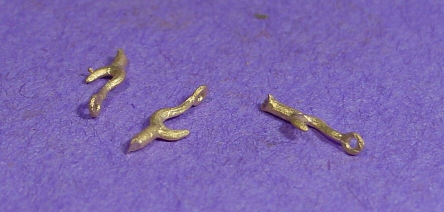 O/On3/On30 CHAIN HOOKS FOR TENDERS, LOGGING WISEMAN BACK SHOP BRASS PARTS BS-045