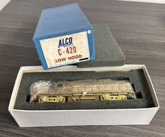 ALCO Models HO Brass #D-110 C-420 Low Hood Diesel Locomotive – Unpainted & LNIB!