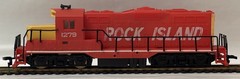 HO Scale COX Rock Island GP9 Diesel Locomotive 1279 Red Yellow in Original Box