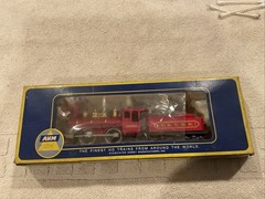 AHM J.W. Bowker V. & T. R. R. Red Model Train Locomotive and Tender B23