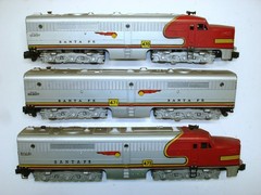 470/471/473 American Flyer Santa Fe A-B-A Diesel Engines w/ OWs [Lot CL5-D26]