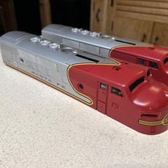 2 Lionel Santa Fe F-3 Diesel O Gauge Shell Only Red And Silver LLC New Nice