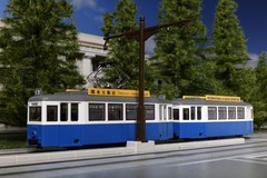 KATO 14-806-1 N Scale My Tram Classic Blue Retro Style Streetcar Motorized