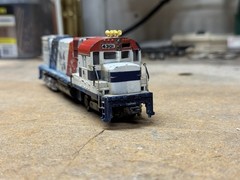 Vintage HO Scale Diesel Locomotive #4301 Patriotic Red White Blue Train Engine