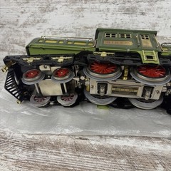 MTH Standard Tinplate Two Tone Green 381E Locomotive Traditional 10-1077-0