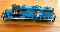 N Scale Life-Like 09594, EMD GP18 Boston and Maine Locomotive #1750 Weathered