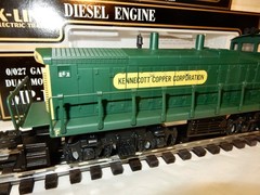 K-line KCC Kennecott Copper MP-15 Diesel Engine wth Matching Floodlight Car New