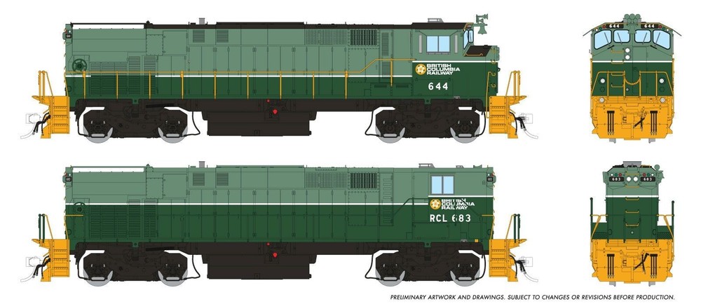 Rapido HO M420 + M420B (DC/Silent): BCR – Two-Tone Green Scheme: #644 + #683
