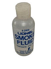 Vintage, Original Lionel SMOKE Fluid, 2oz Bottle, 6-2909, Clear, Almost Full