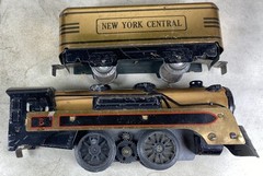 Vintage Pre-War Marx 1930’s Deco Train Set Copper New York Central
