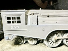 Vintage Lionel 221 O27 Scale Grey Steam Locomotive & 221W Tender – As-Is