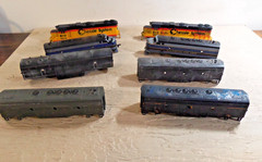 HO Lot of 8 Locomotive and Diesel Generator Shells Parts Pieces