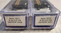 Life-Like N Scale Alco PA & PB Diesel Set D&RGW #600 Powered #601 Dummy
