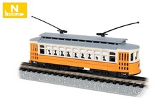 Bachmann 61089 N Orange Cream & Gray Brill Trolley
