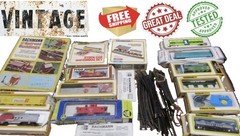 HO Scale Model Train Lot TYCO BACHMANN Locomotives Track Buildings Cars Vintage