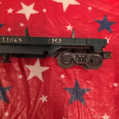Lionel O Postwar 3362 Lionel Lines Carrier With NO LOAD Green MISSING PAINT READ