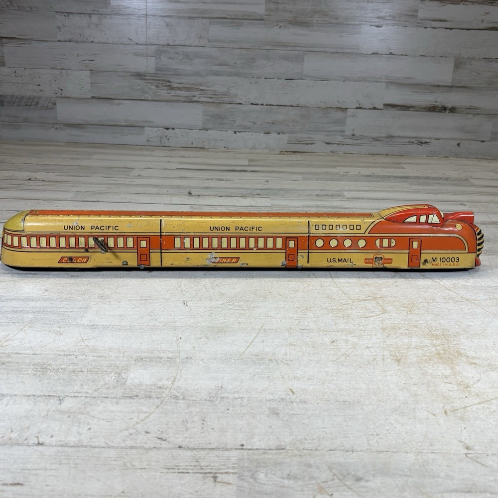 Marx Prewar Tinplate Union Pacific M10003 Wind Up Streamliner Train U.S. Mail
