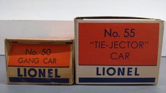 Lionel O Gauge 55, 50 Vintage Assorted Tie-Jector Car & Gang Car [2]/Box