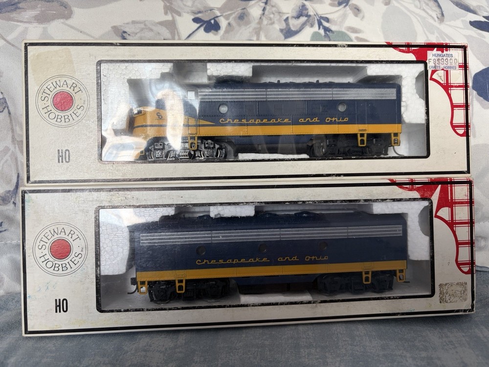 Stewart Hobbies HO Scale Chesapeake And Ohio F7 A&B Units Kato Powered