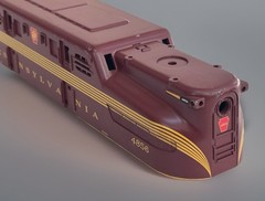 MTH O Scale 4856 GG-1 Shell Pennsylvania Diecast In Tuscan VG
