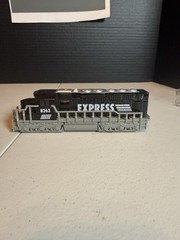 Freight Locomotive Pull Back Power Black & Silver 8263 Express Die Cast
