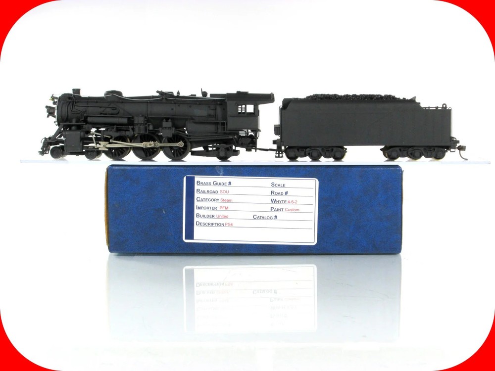 HO Scale BRASS ***SOUTHERN*** Custom PS-4, 4-6-2 Locomotive – United, PFM **Read