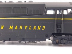 *READ* AHM HO Scale Western Maryland BL-2 Diesel Locomotive WM 82 Model Train
