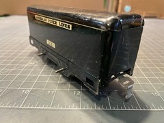 American Flyer O Scale Train PREWAR 1121 BLACK TENDER from BLUE STREAK LINE LotK
