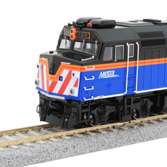 Kato 37-6575 HO Chicago Metra EMD F40PH Diesel Locomotive with Ditch Lights #149
