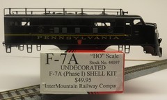 Intermountain HO PRR F-7A Body Shell with Trainphone Antenna Only